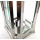 Set Grablaterne Edelstahl abgerundet modern mit Facettenglasscheiben mattiert inkl. LED-Grablicht 24 cm