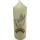 Friedenskerze Firedenslicht mit Taube creme  16,5 x 6 cm