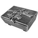 Weihwasserbecken aus Metall Rose alufarbig